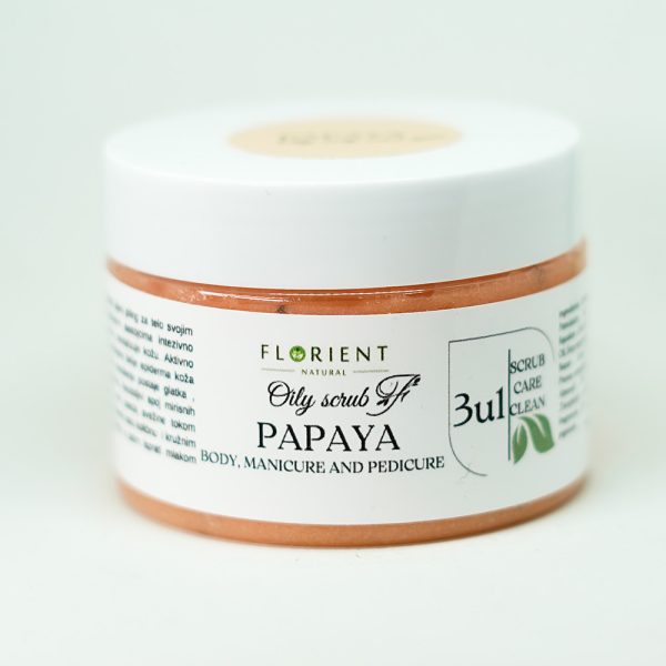 florient prirodna kozmetika piling za telo ruke i noge papaya