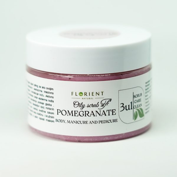 florient prirodna kozmetika piling za telo ruke i noge pomegranate